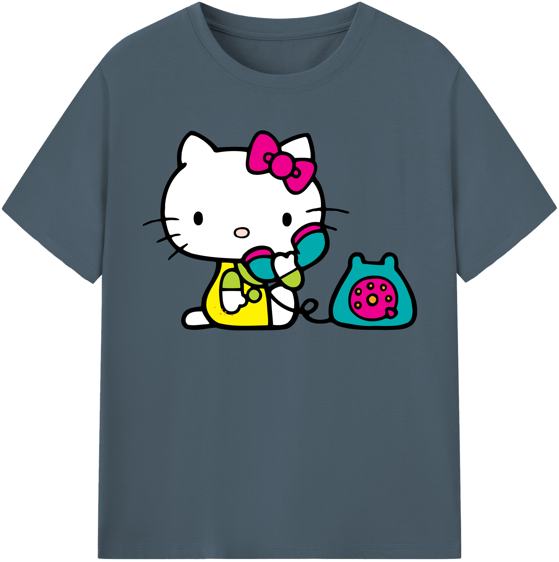 （画像用） Hello Kitty ハローキティ 綿100％半袖Tシャツ（フロントプリント）